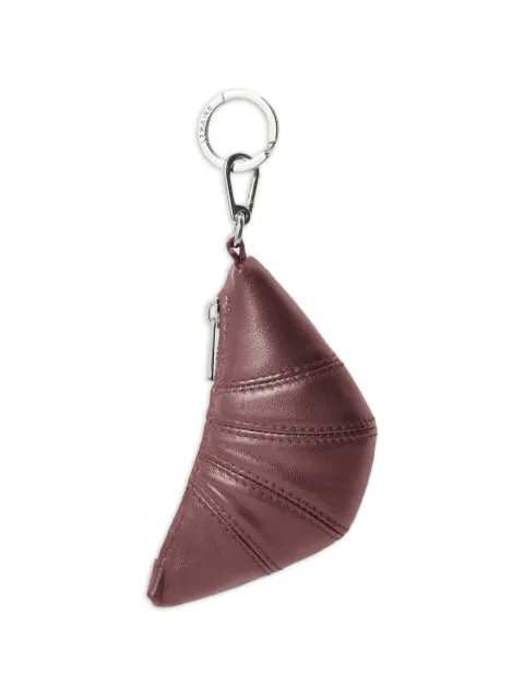 LEMAIRE mini croissant zipped leather keyring