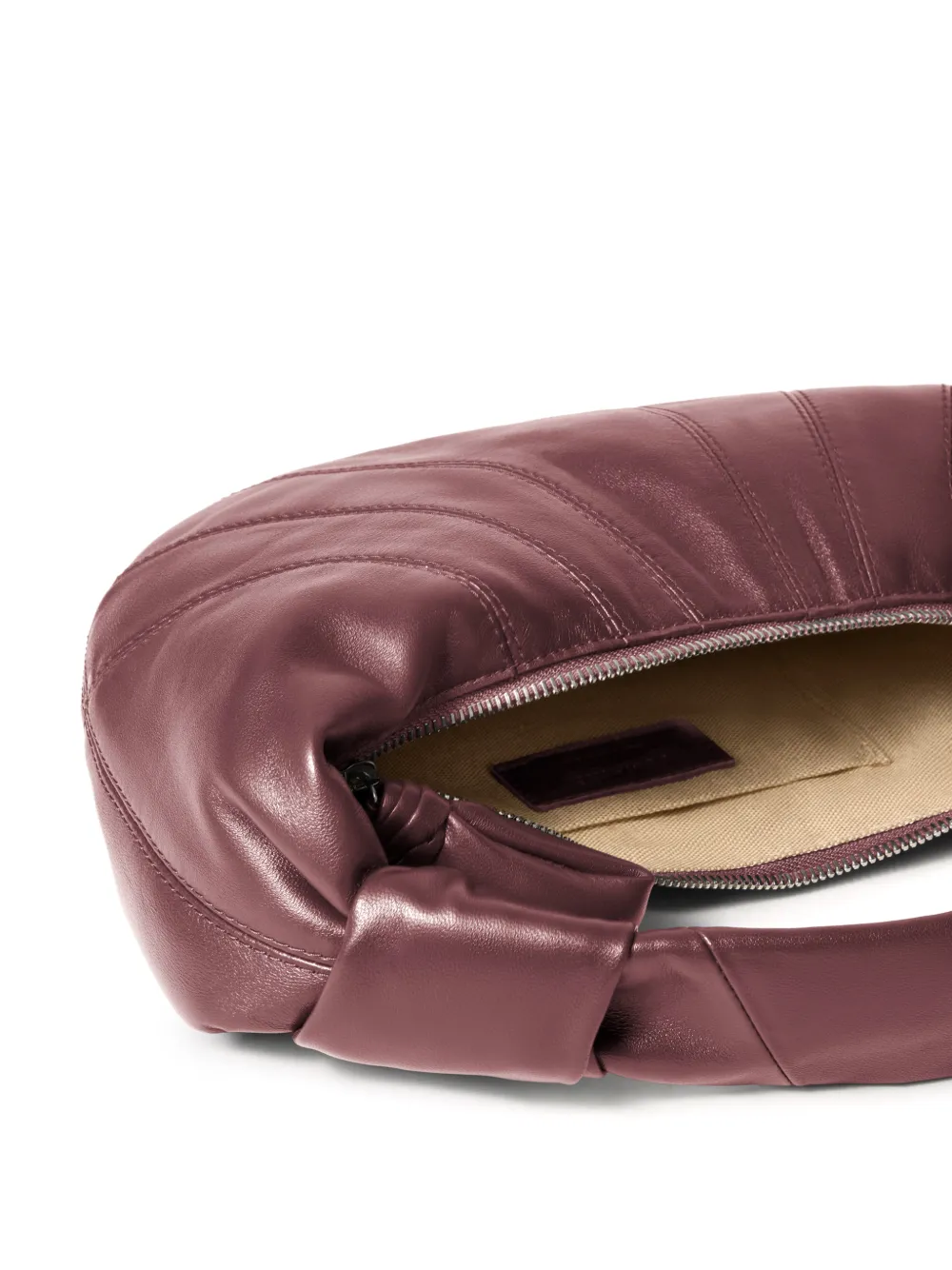 LEMAIRE Mini Fortune Croissant leren tas Bruin