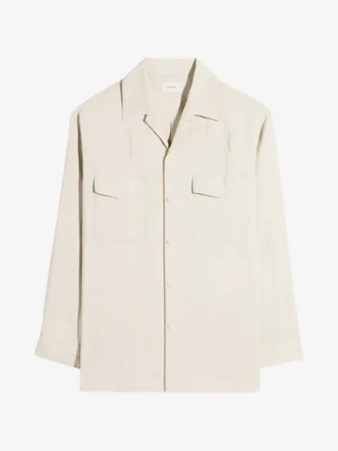 LEMAIRE convertible collar shirt in dry silk