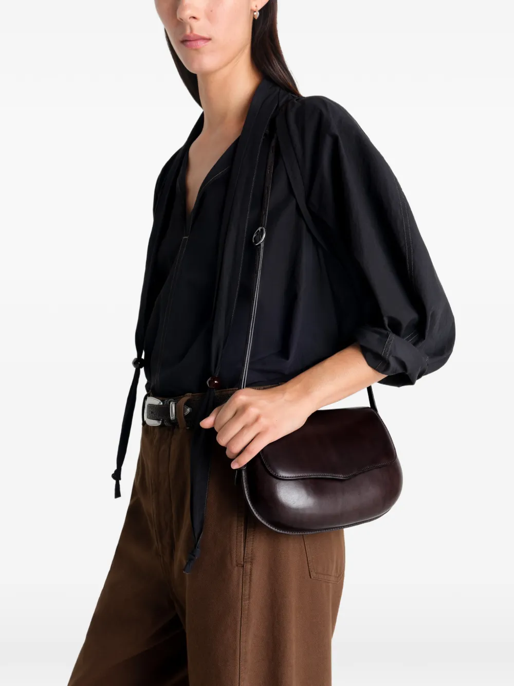 LEMAIRE Belly schoudertas Rood