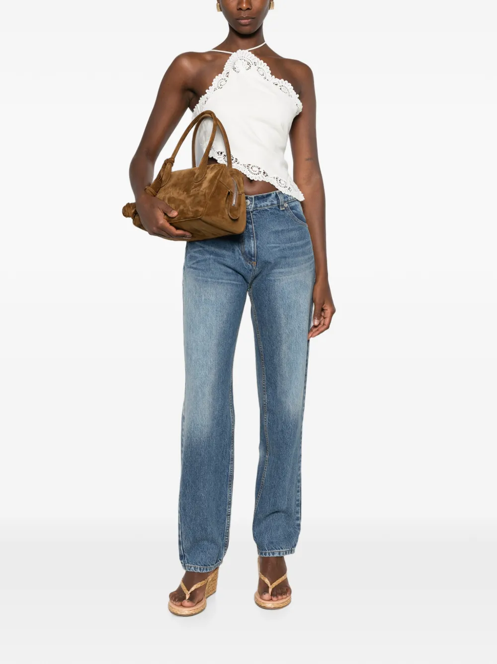  Magda Butrym Faded-effect Straight-leg Jeans - Azul 