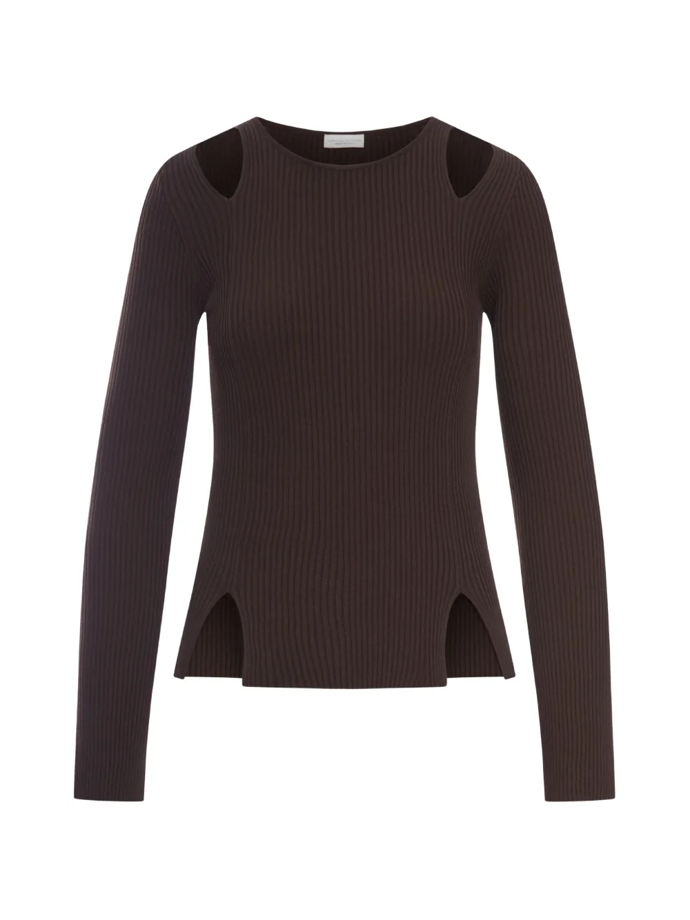 Roberto Collina ribbed cut-out sweater - Braun
