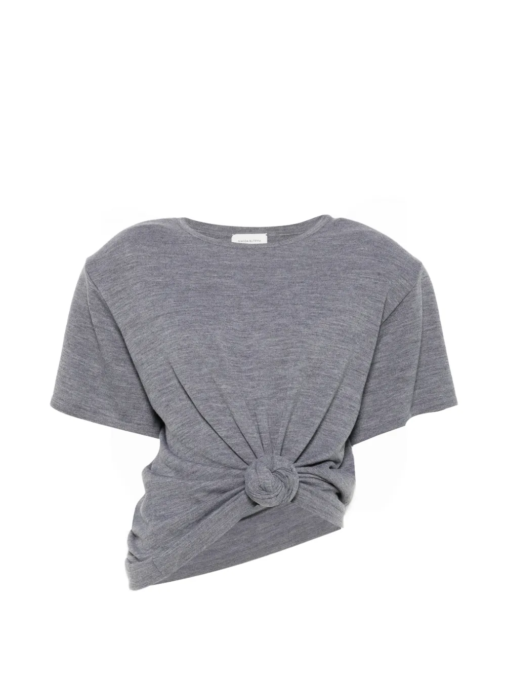 Magda Butrym knotted cropped T-shirt - Grigio