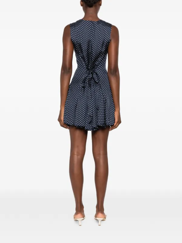 DÔEN Aubrey polka-dot Mini Dress | Blue | FARFETCH