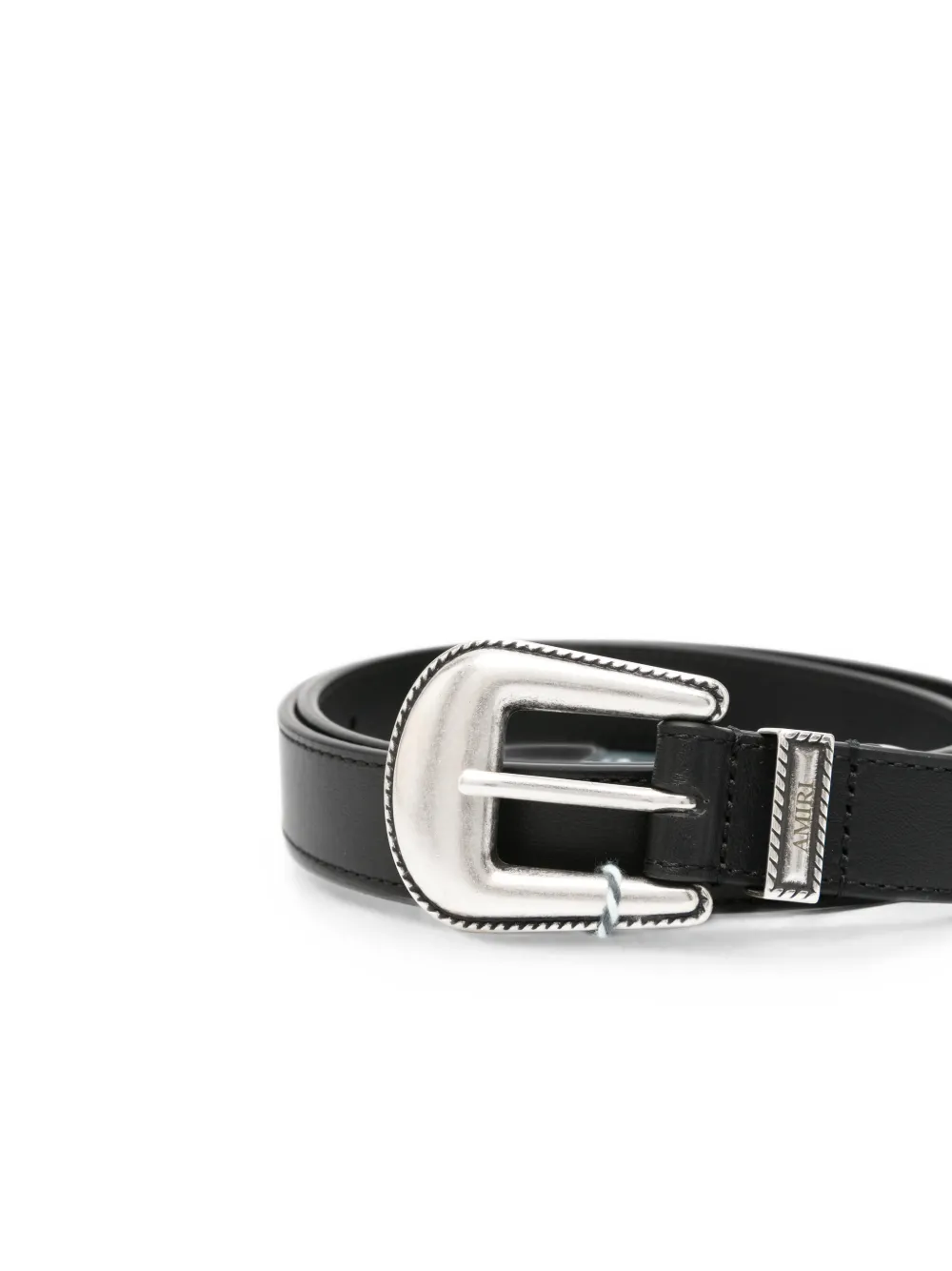 AMIRI Leren riem Zwart