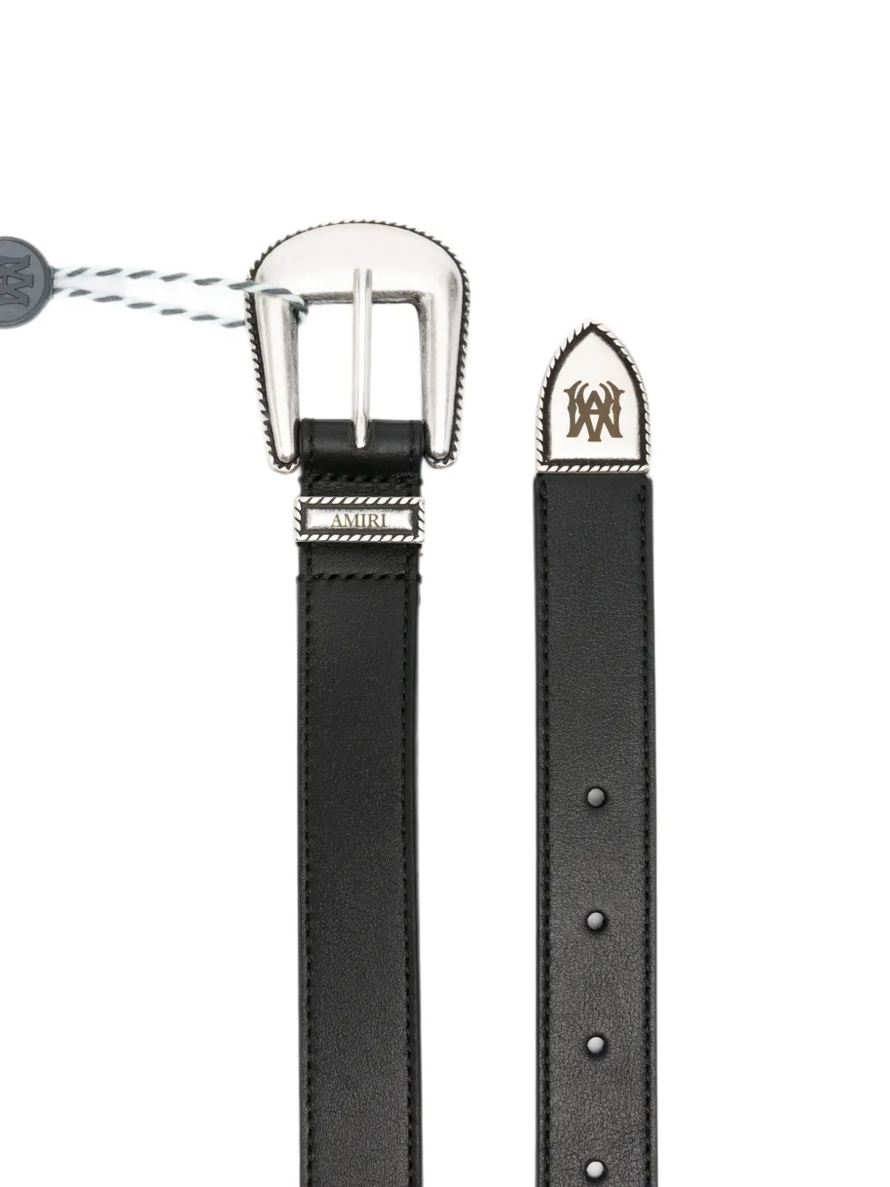 AMIRI Leren riem Zwart