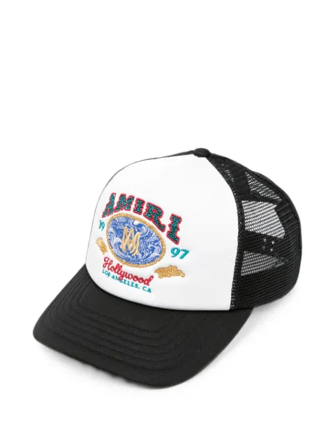 AMIRI Wave embroidered trucker cap