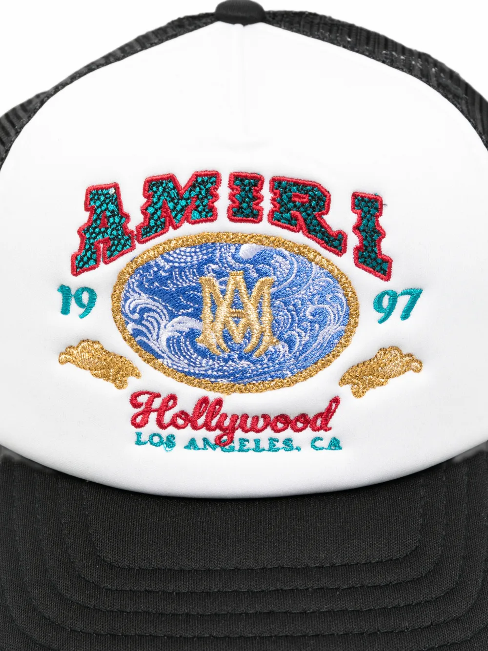 AMIRI Wave truckerpet met borduurwerk Wit