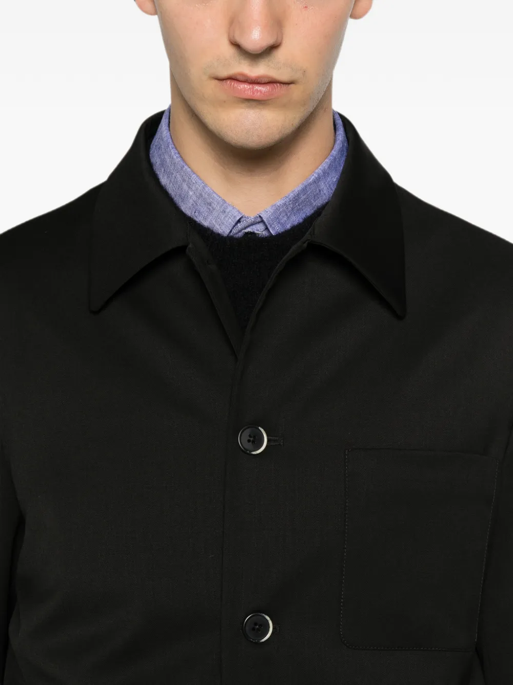 Barena Visal button-up shirtjack Zwart