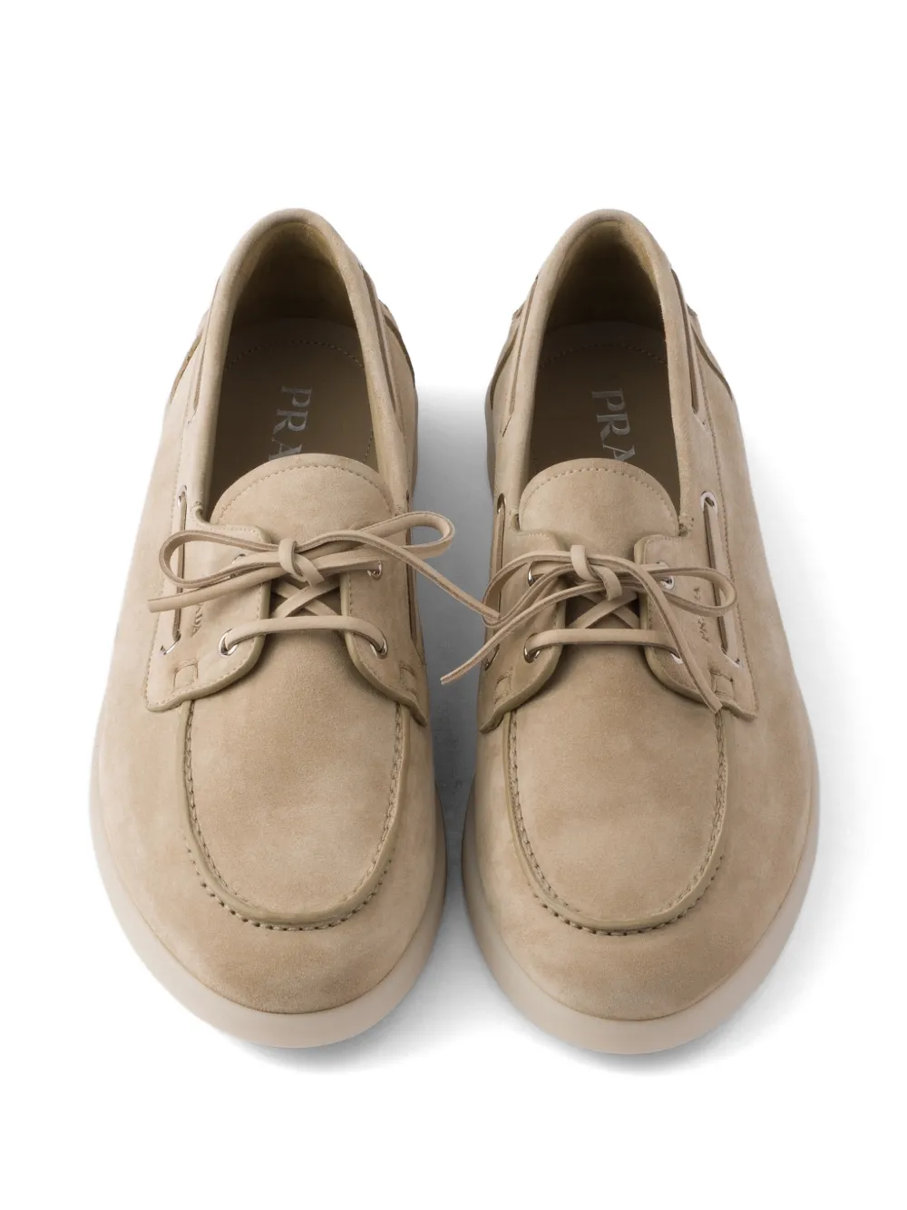 Prada Suède bootschoenen Beige