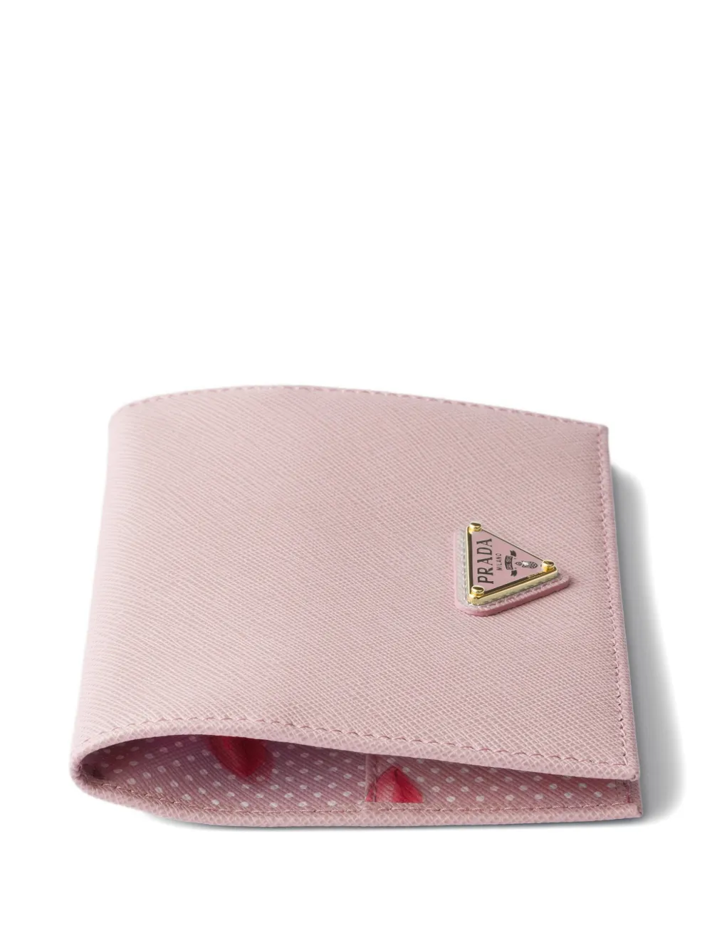 Prada Saffiano Leather Passport Holder | Pink | FARFETCH