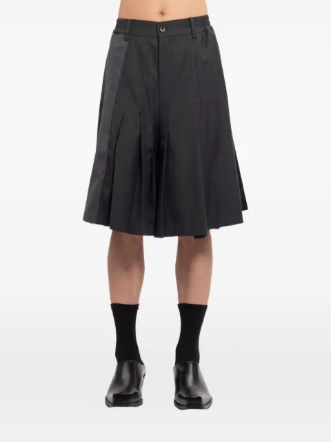 Feng Chen Wang pleated panelled shorts
