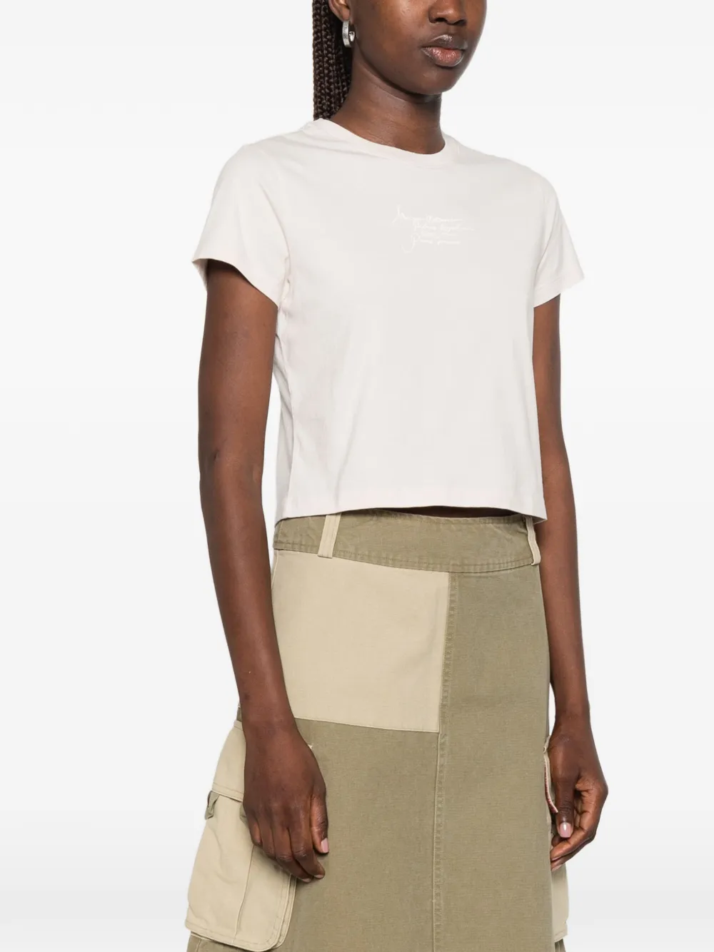 Maison Kitsuné Palais Royal T-shirt met logoprint Beige