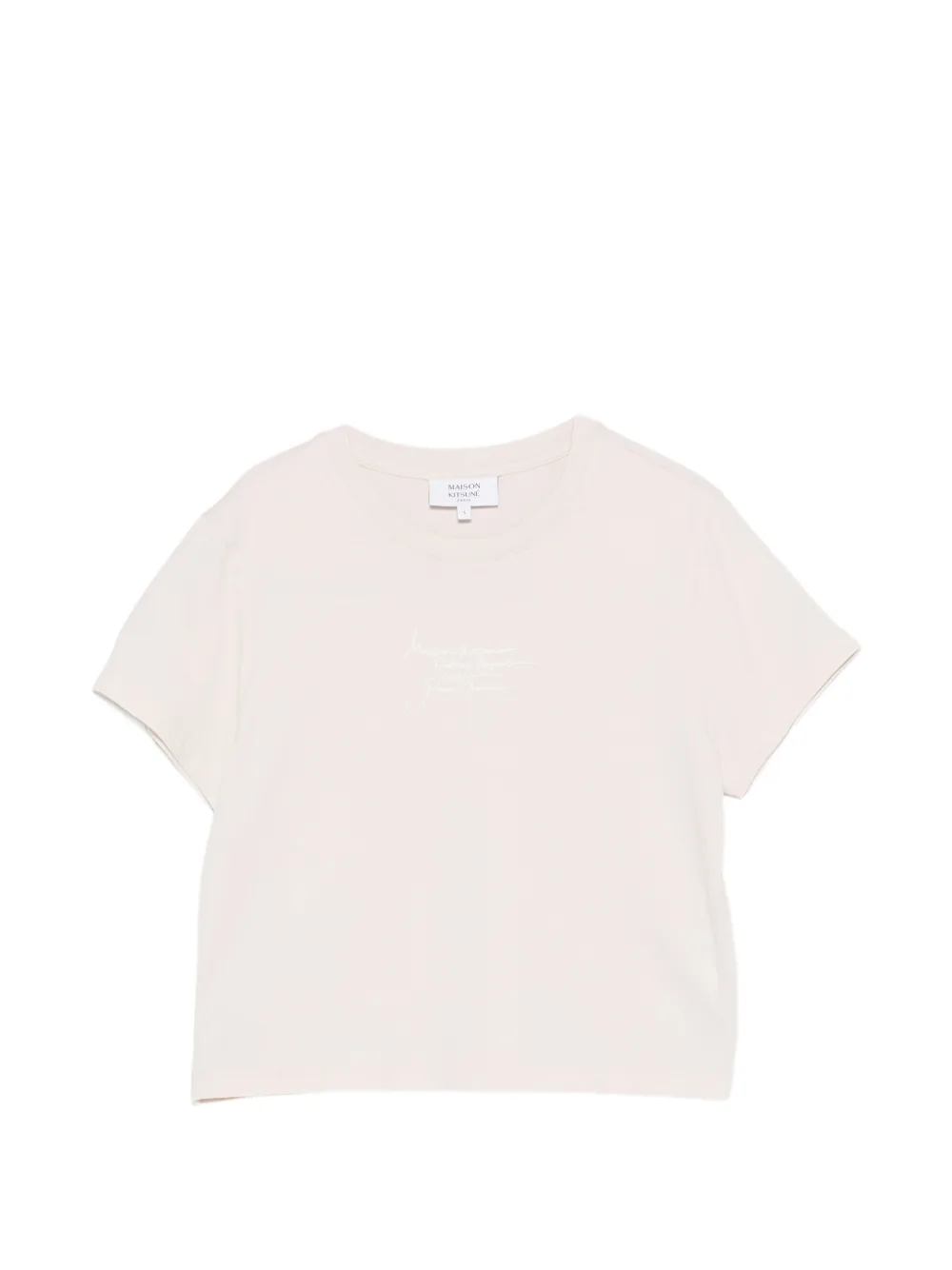 Maison Kitsuné Palais Royal logo-print T-shirt - Toni neutri