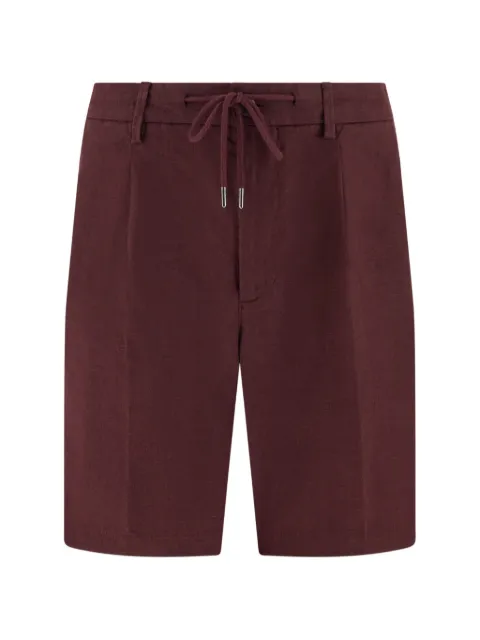 Boggi Milano drawcord plain linen shorts