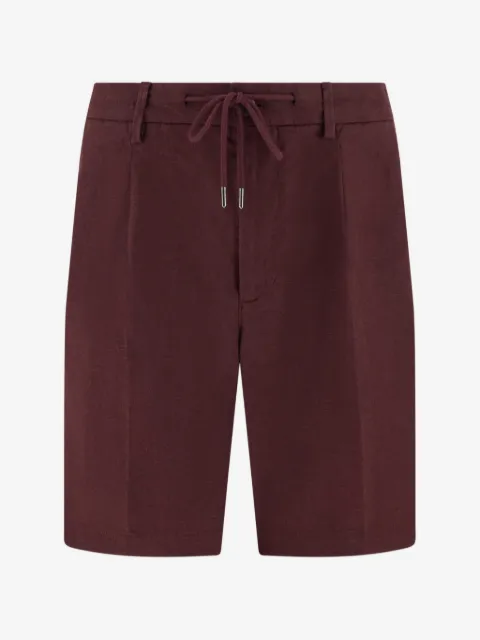 Boggi Milano drawcord plain linen shorts