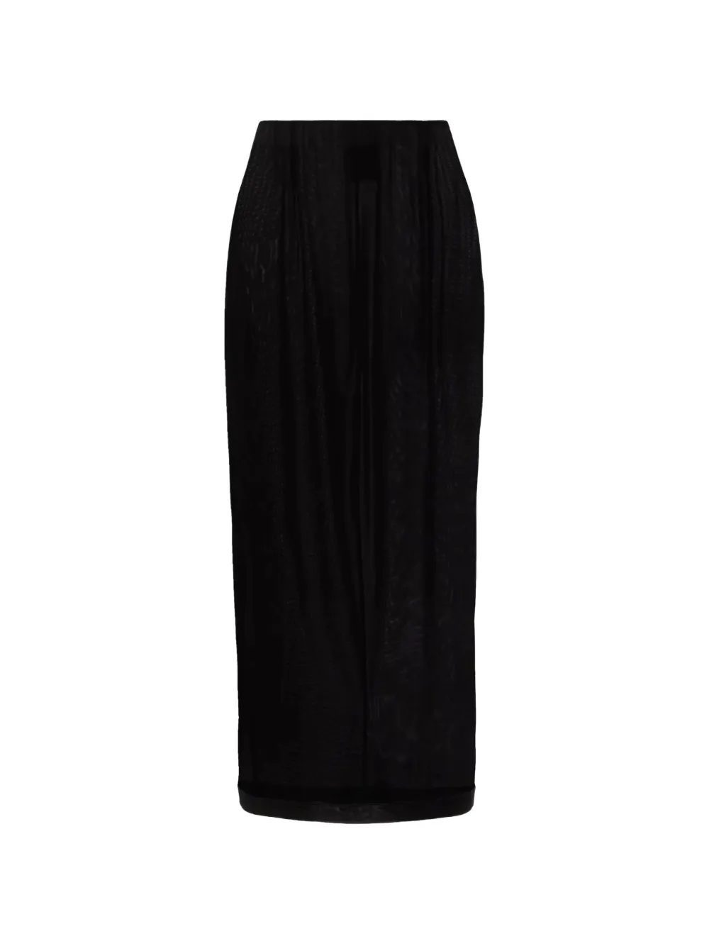 WARDROBE.NYC ruched midi skirt - Schwarz