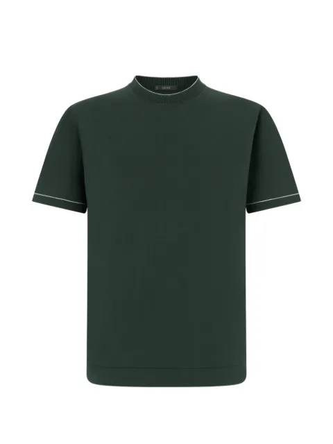 Boggi Milano contrast-detail crepe-knit T-shirt