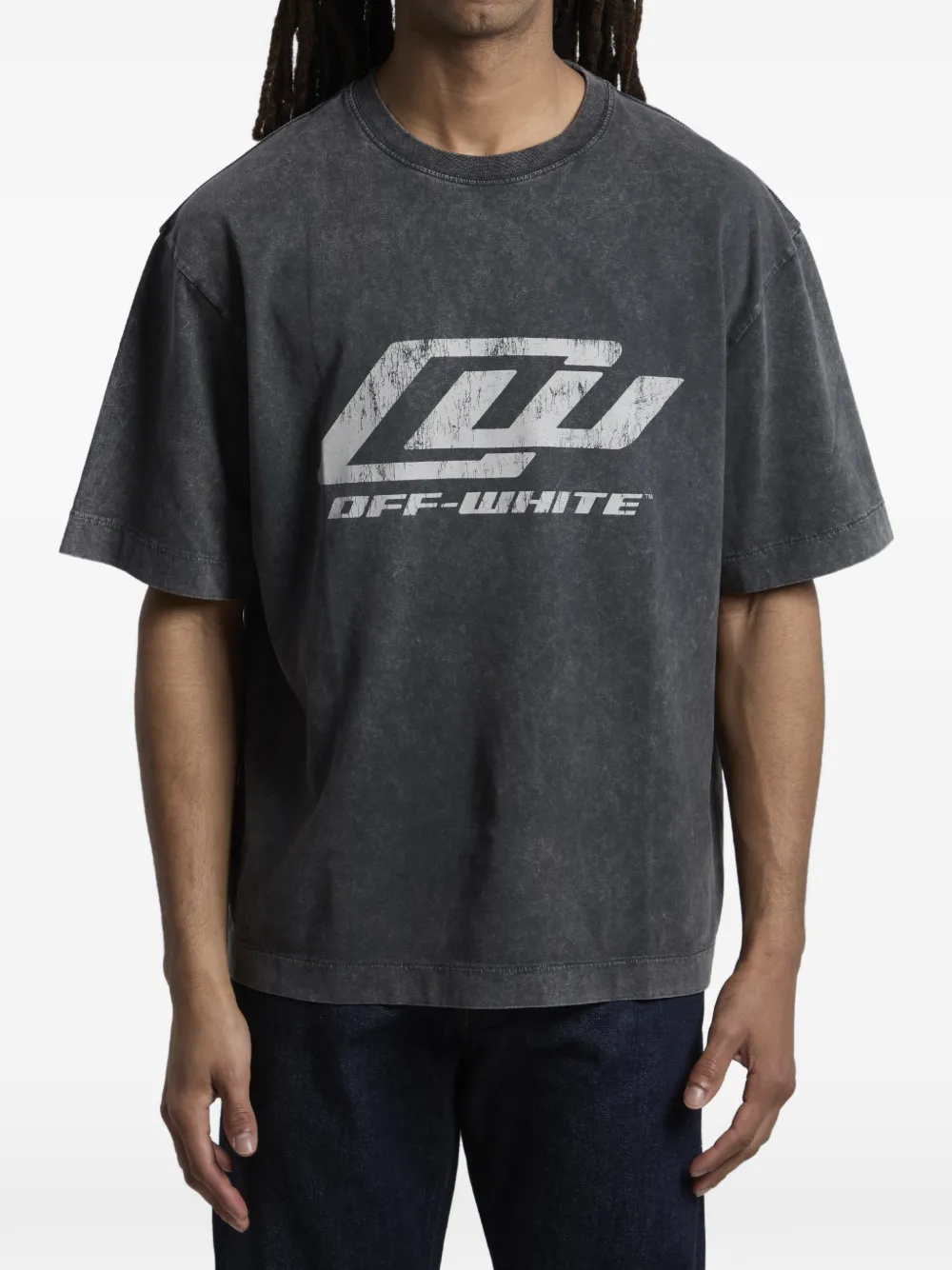 Off-White crew-neck T-shirt - Grigio