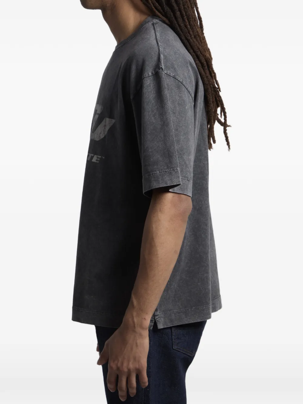 Off-White T-shirt met ronde hals Grijs
