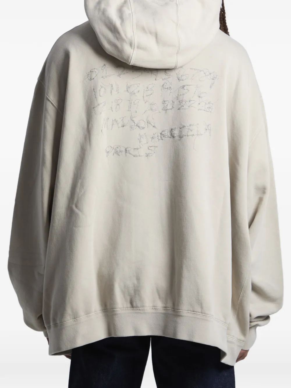 Maison Margiela Sweater met borduurwerk en rits Beige