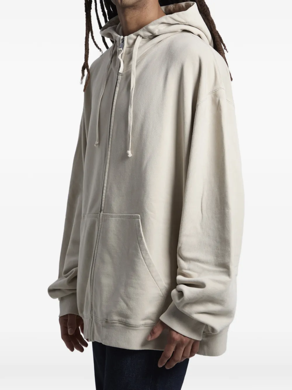 Maison Margiela Sweater met borduurwerk en rits Beige