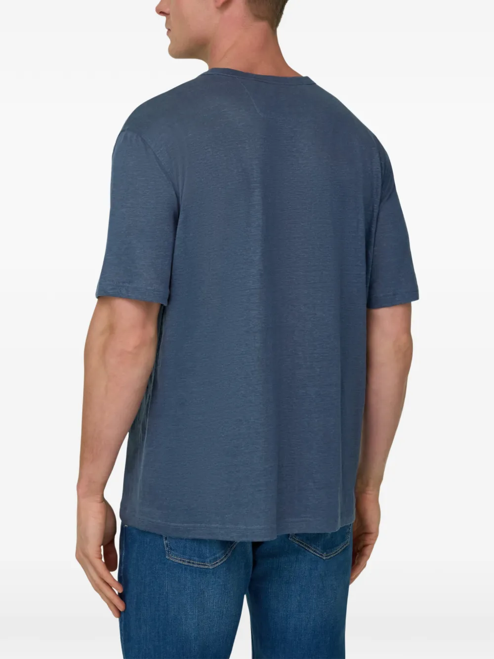 Boggi Milano Stretch jersey T-shirt Blauw