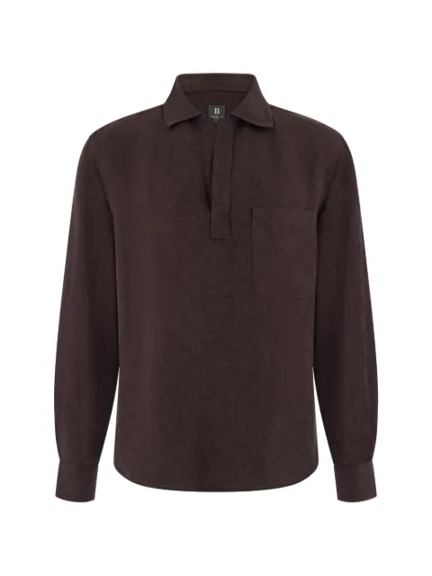 Boggi Milano floral-pattern pocket polo shirt