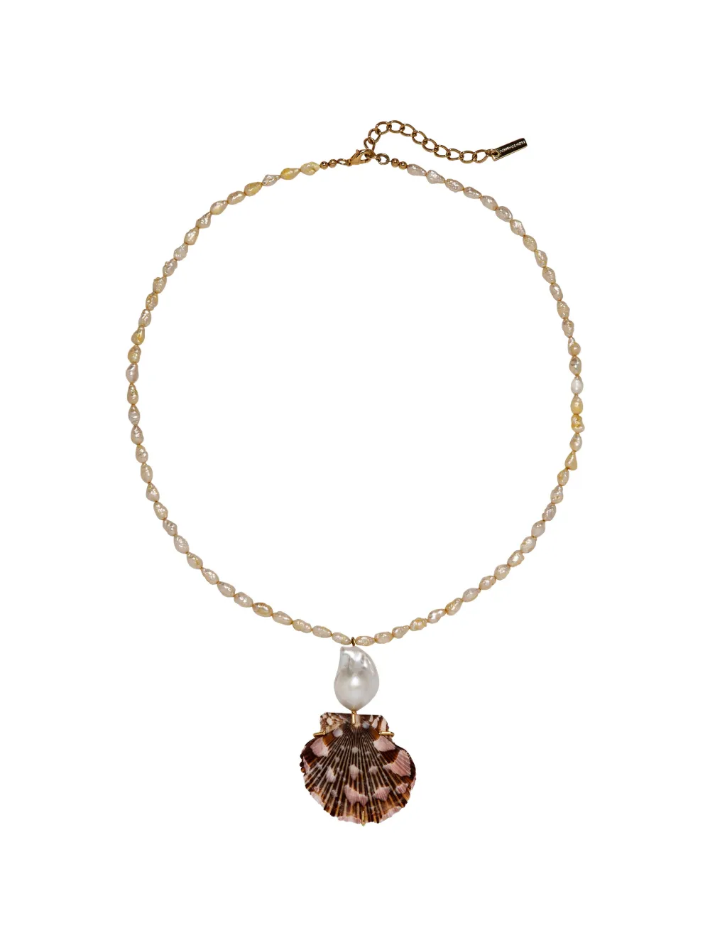 Jennifer Behr Asrai shell pearl necklace - Oro