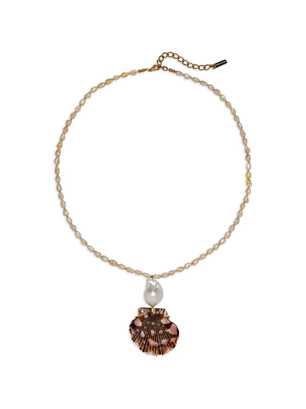 Jennifer Behr Asrai shell pearl necklace - Oro