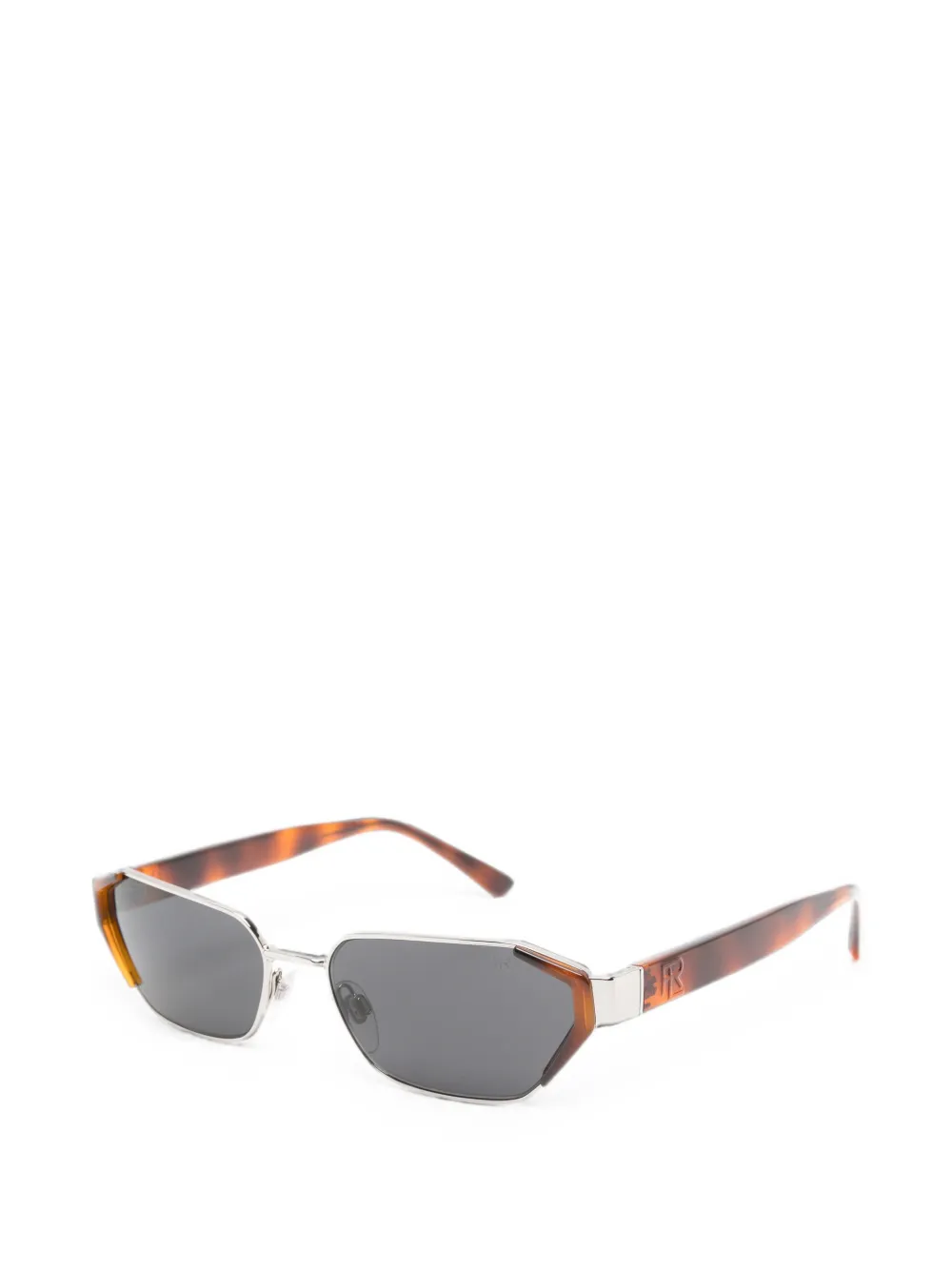 POLO RALPH LAUREN EYEWEAR Zonnebril met geometrisch montuur en schildpadschild-effect Zilver