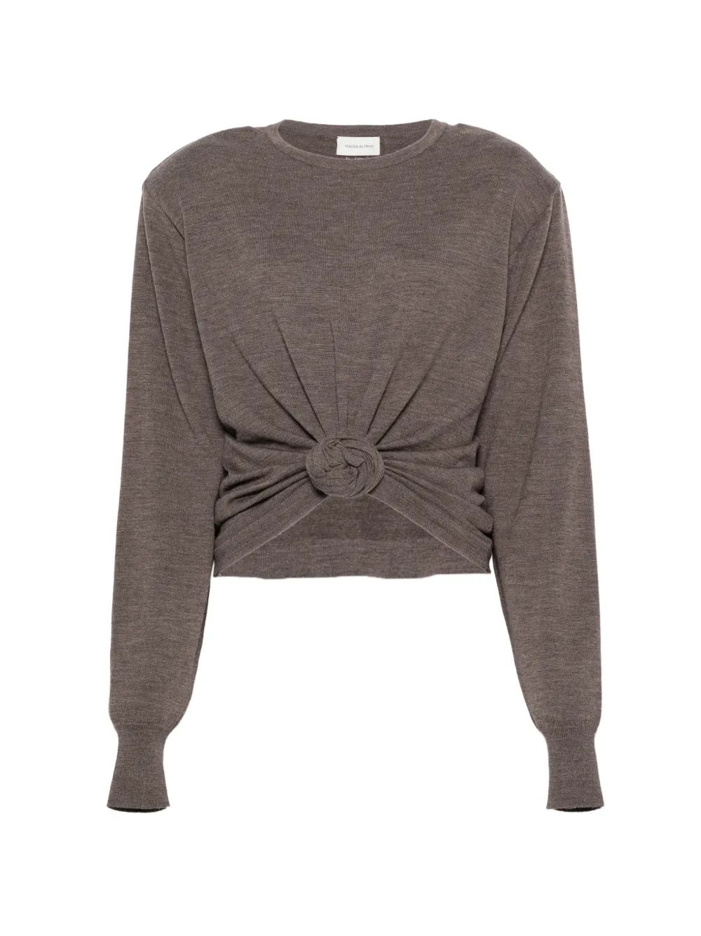 Magda Butrym knot-detail long-sleeve sweater - Braun