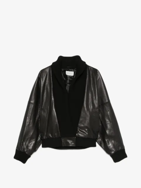 Magda Butrym ribbed-knit leather jacket