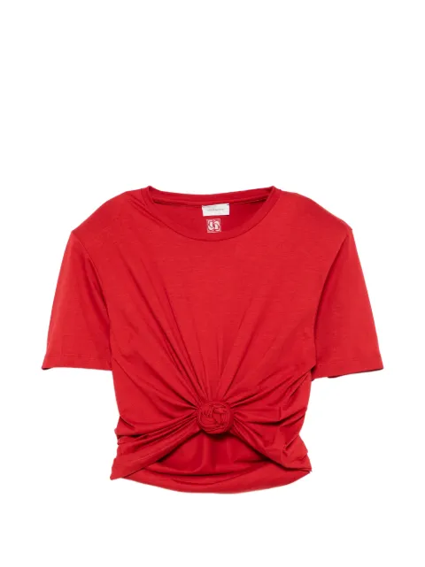 Magda Butrym rosette-detail cropped T-shirt