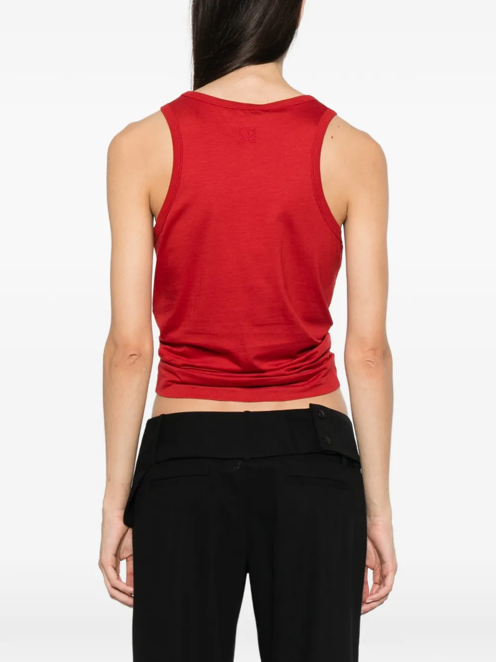 Magda Butrym Geribbelde tanktop met geknoopt detail Rood