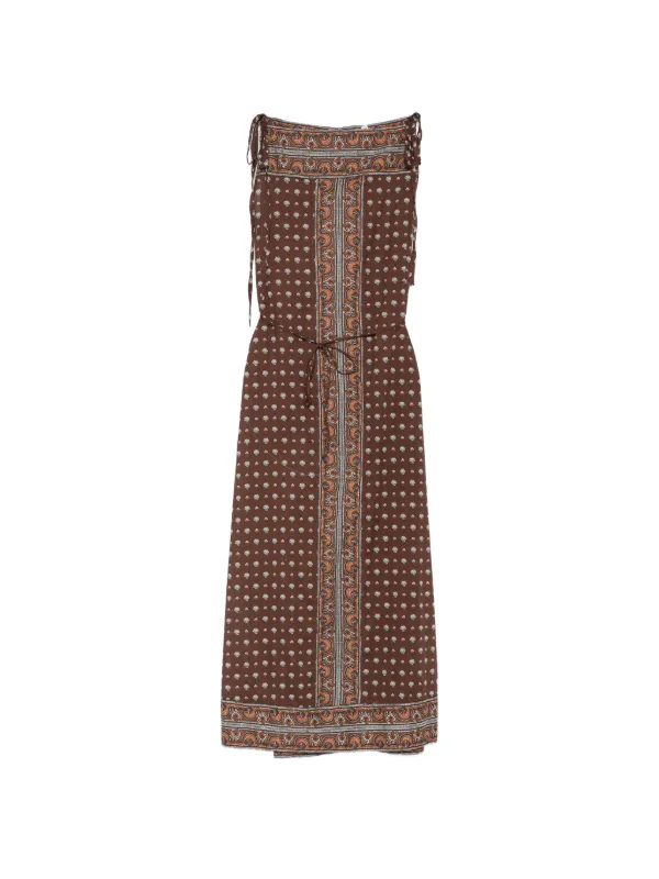 Dôen Amarante Midi Dress in Brown