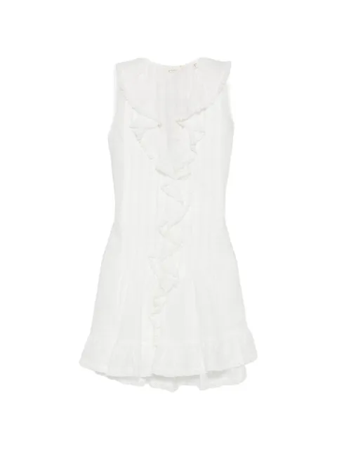 DÔEN Henrietta ruffled sleeveless midi dress