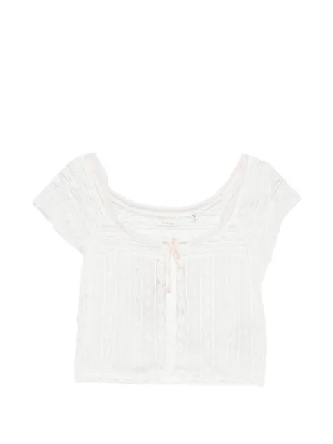 DÔEN Greta lace-trim top