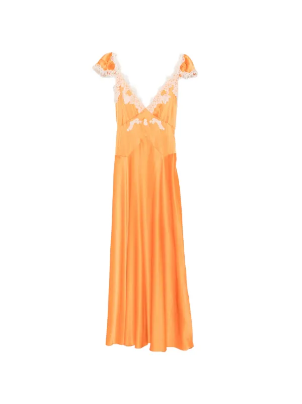 Dôen Fiona Midi Dress in Orange