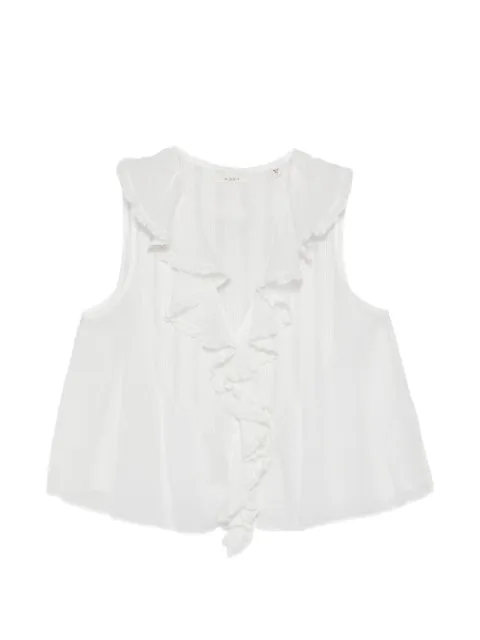 DÔEN Hilda ruffle-trimmed top