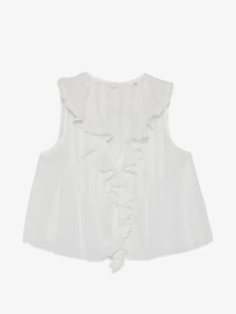 DÔEN Hilda ruffle-trimmed top