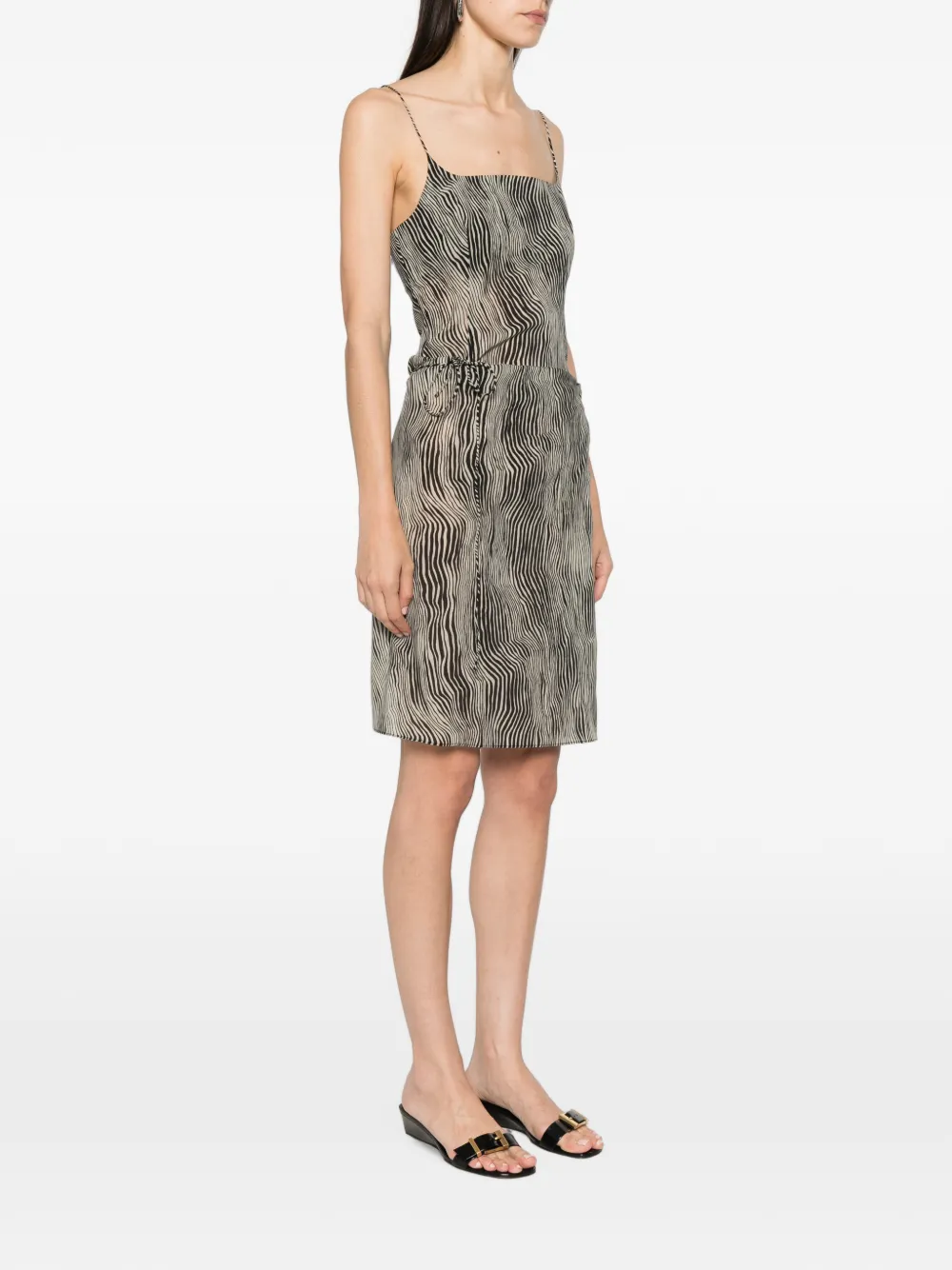 St. Agni Savannah zijden wikkelrok Beige