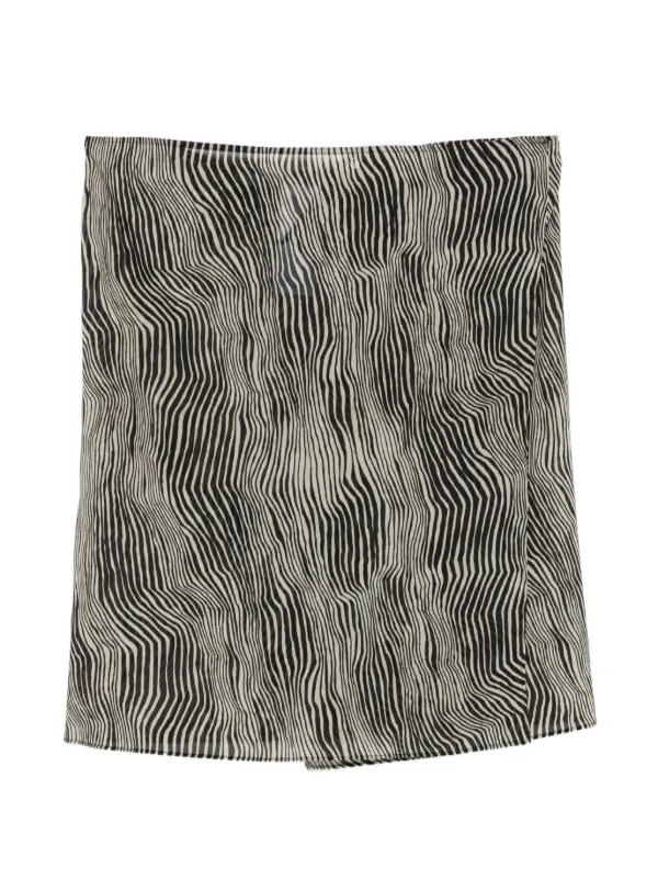 St. Agni Savannah Silk Wrap Skirt - Sand in Neutrals