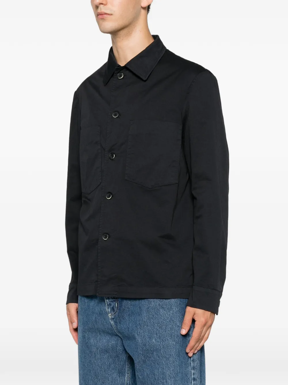  Barena Fio Buttoned Overshirt - Azul 