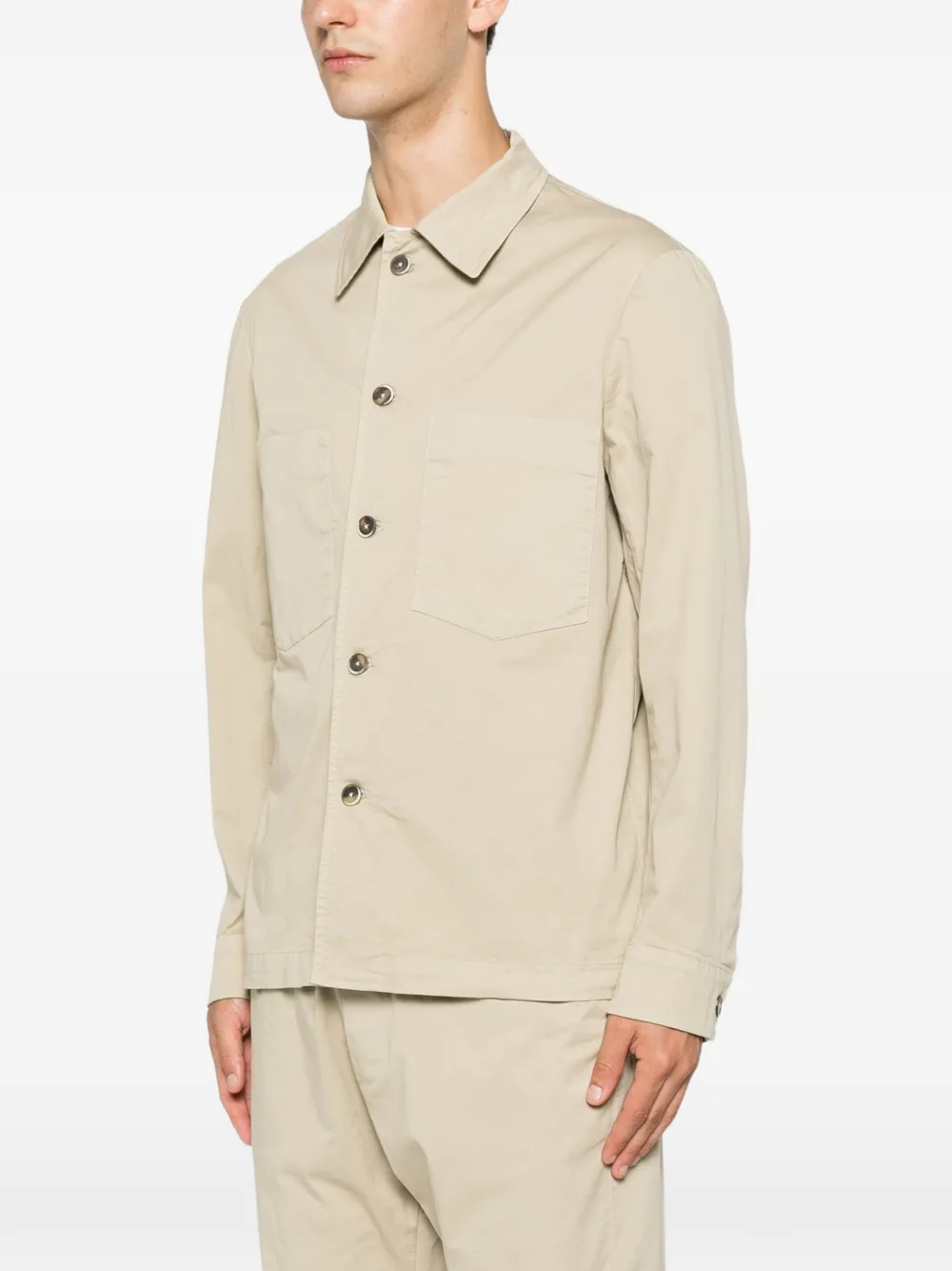Barena Fio shirtjack met opgestikte zakken Beige