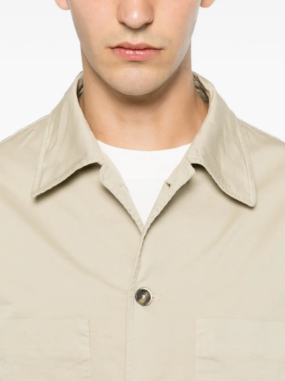 Barena Fio shirtjack met opgestikte zakken Beige