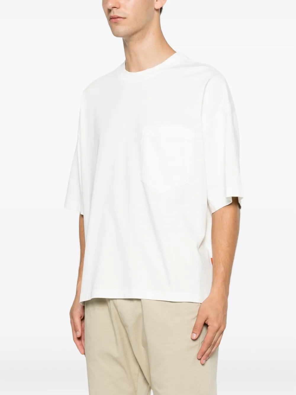 Barena Quadra T-shirt met zak Wit
