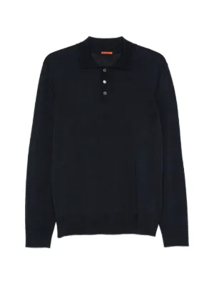 LEMAIRE long-sleeve Polo In Fine Mouliné Merino Wool | Grey | FARFETCH
