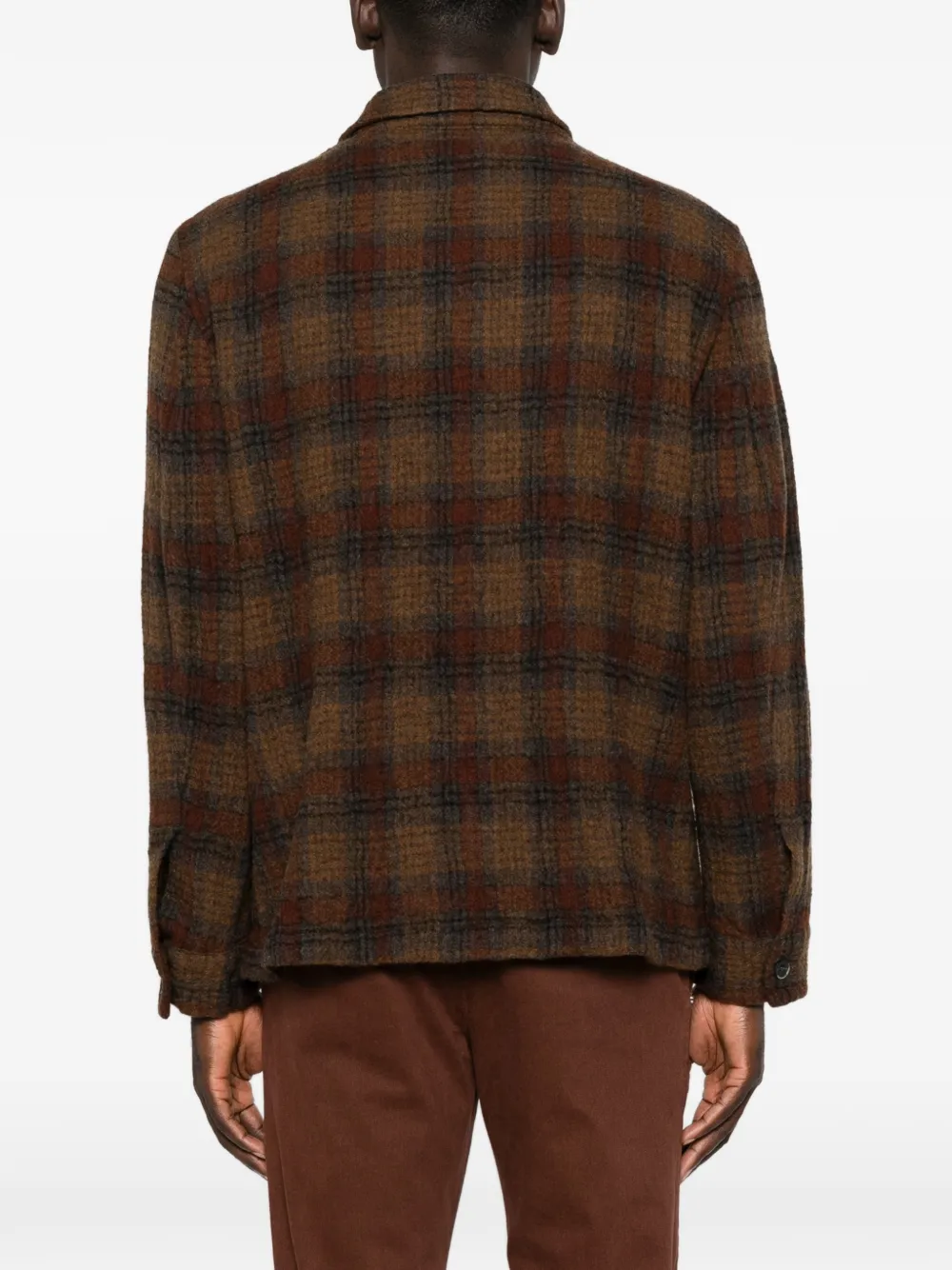 Barena Cedrone geruit shirtjack Bruin