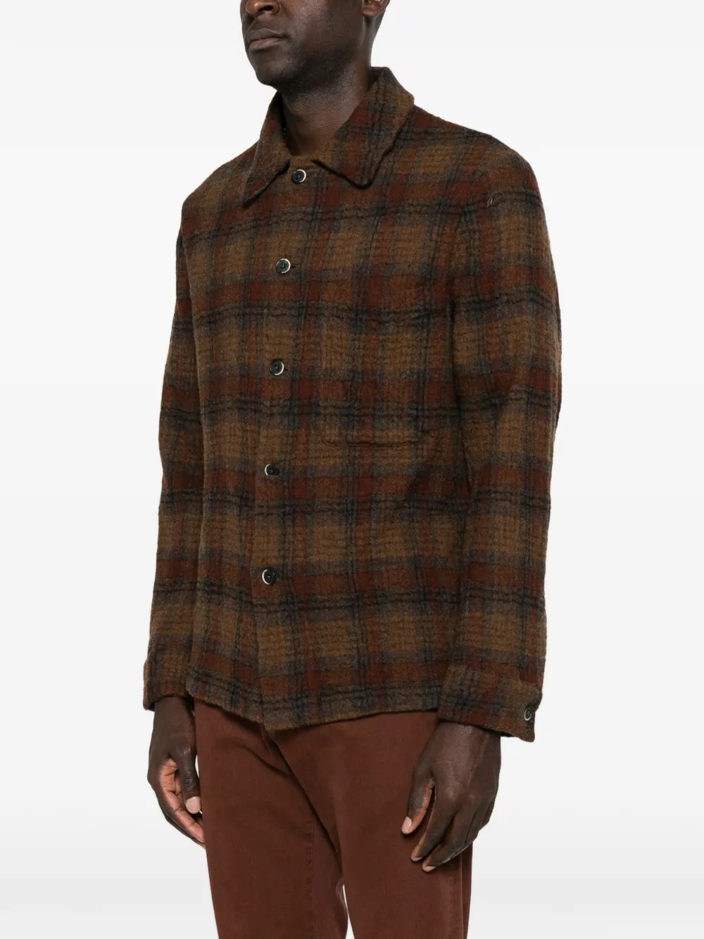 Barena Cedrone geruit shirtjack Bruin